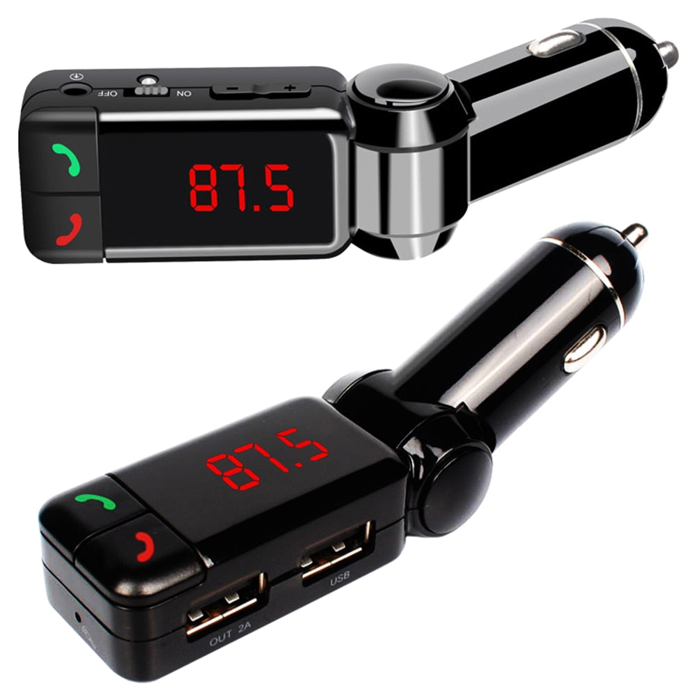 C8 Car Wireless FM Transmitter Modulator Bluetooth Charger Kit AUX Hands  Free Mini MP3 Music Player