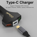 QGEEM QC 3.0 USB C Car Charger Quick Charge 3.0 Auto Fast Charger Adapter Hammer 3 USB-C Portable Car Charger for iPhone Xiaomi