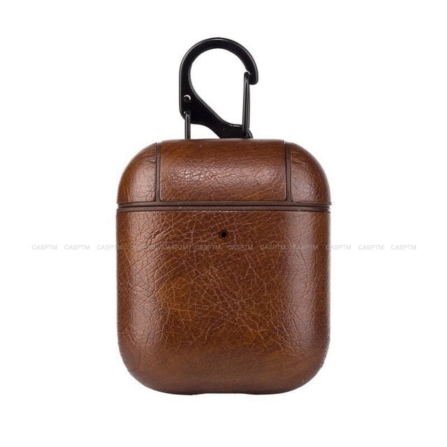 Business Man Earphone Case For Apple Airpods 1 2 PU Leather Bluetooth Headphone Case For AirPods 1 2 Cover Pouch Case Accessorie