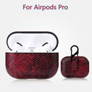 Sexy Snake Skin Bag Case For Apple AirPods Pro Bluetooth Wireless Earphone Leather Case For AirPods 1&2 Funda Charging Box Cases