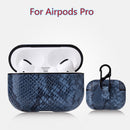 Sexy Snake Skin Bag Case For Apple AirPods Pro Bluetooth Wireless Earphone Leather Case For AirPods 1&2 Funda Charging Box Cases