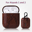 Sexy Snake Skin Bag Case For Apple AirPods Pro Bluetooth Wireless Earphone Leather Case For AirPods 1&2 Funda Charging Box Cases