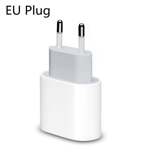 20 W PD USB Type C Quick Charger Adapter For iPhone 11 Pro XR X Xs Max 12 Mini Fast PD charger port EU US UK AU Plug Travel Wall