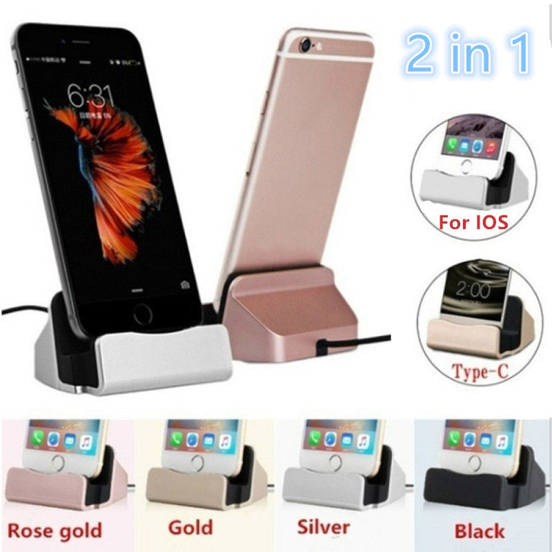 Wireless Charger Dock Stand For iPhone XR XS X 7 8 + 11 Samsung S10 Note 10 5G Plus A70 A80 A50 Charging Station Wirless Charger