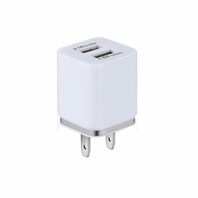 Dual USB Charger 2.1A Fast Charging Universal Travel EU/US Plug Adapter Portable Wall Mobile Phone Charger For IPhone For Huawei