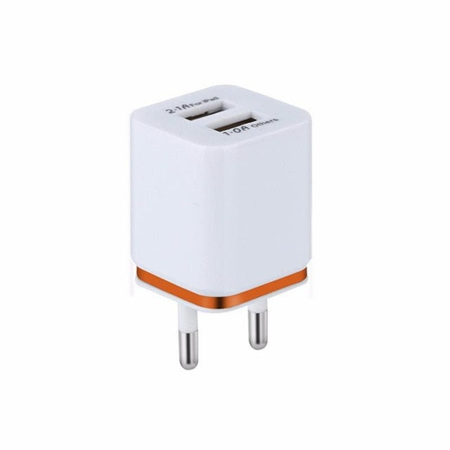 Dual USB Charger 2.1A Fast Charging Universal Travel EU/US Plug Adapter Portable Wall Mobile Phone Charger For IPhone For Huawei