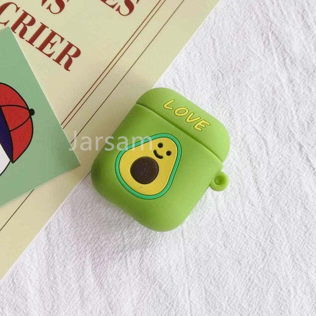 Cartoon Cute Wireless Earphone Case For AirPods 2 Silicone Charging Headphones Case for Air pods cases Protective luxury Cover