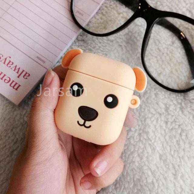 Cartoon Cute Wireless Earphone Case For AirPods 2 Silicone Charging Headphones Case for Air pods cases Protective luxury Cover