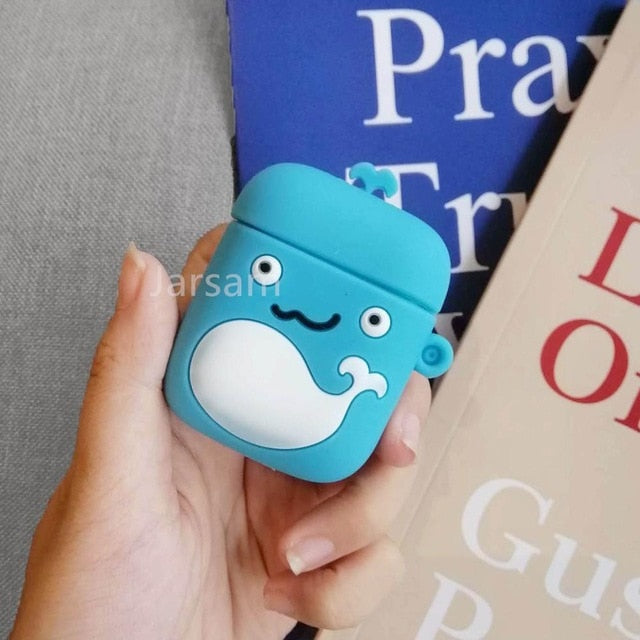 Cartoon Cute Wireless Earphone Case For AirPods 2 Silicone Charging Headphones Case for Air pods cases Protective luxury Cover