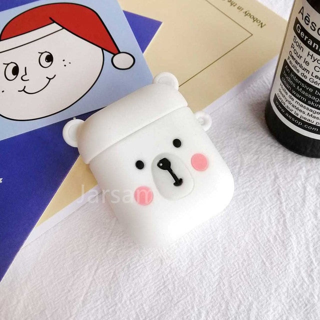 Cartoon Cute Wireless Earphone Case For AirPods 2 Silicone Charging Headphones Case for Air pods cases Protective luxury Cover