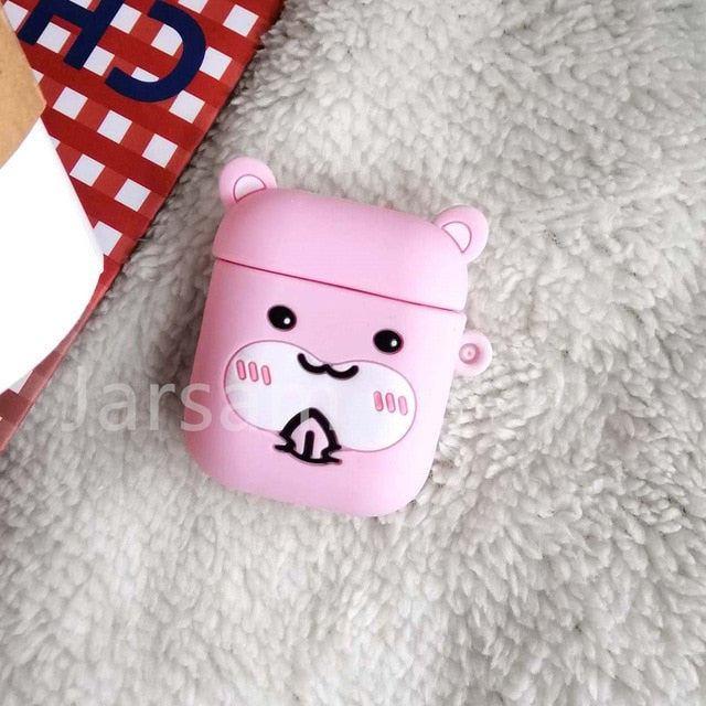 Cartoon Cute Wireless Earphone Case For AirPods 2 Silicone Charging Headphones Case for Air pods cases Protective luxury Cover