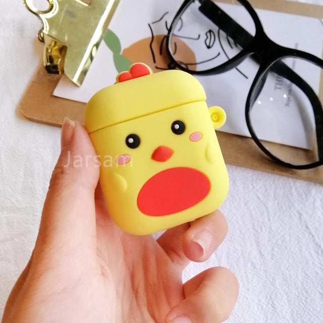 Cartoon Cute Wireless Earphone Case For AirPods 2 Silicone Charging Headphones Case for Air pods cases Protective luxury Cover