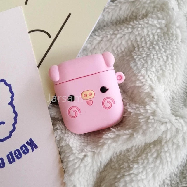 Cartoon Cute Wireless Earphone Case For AirPods 2 Silicone Charging Headphones Case for Air pods cases Protective luxury Cover