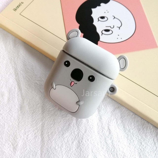 Cartoon Cute Wireless Earphone Case For AirPods 2 Silicone Charging Headphones Case for Air pods cases Protective luxury Cover