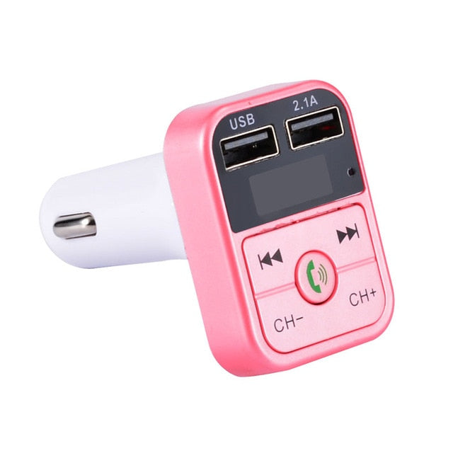 FM Transmitter Wireless Bluetooth Car Kit Handsfree Car MP3 Audio Music Player Dual USB Radio Modulator Car Kit 2.1A USB Charger