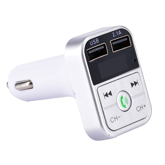 FM Transmitter Wireless Bluetooth Car Kit Handsfree Car MP3 Audio Music Player Dual USB Radio Modulator Car Kit 2.1A USB Charger