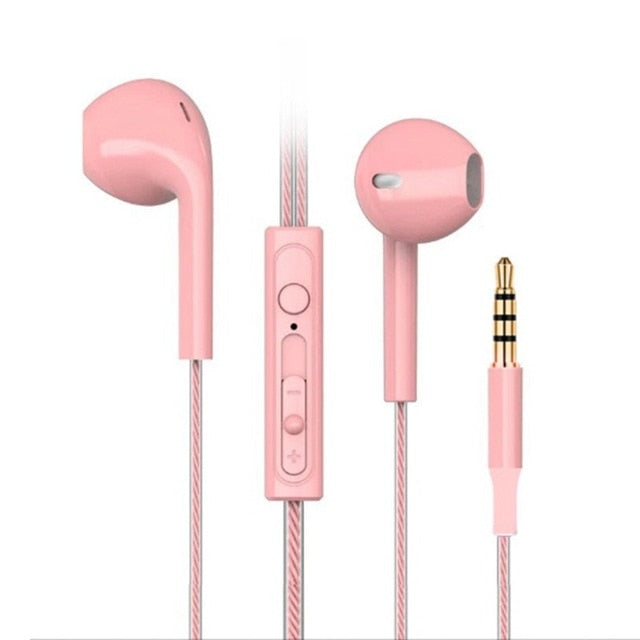 Candy Colors Wired Headphones Bass Stereo Earbuds Sports Waterproof Earphone Music Headsets for All phone’s