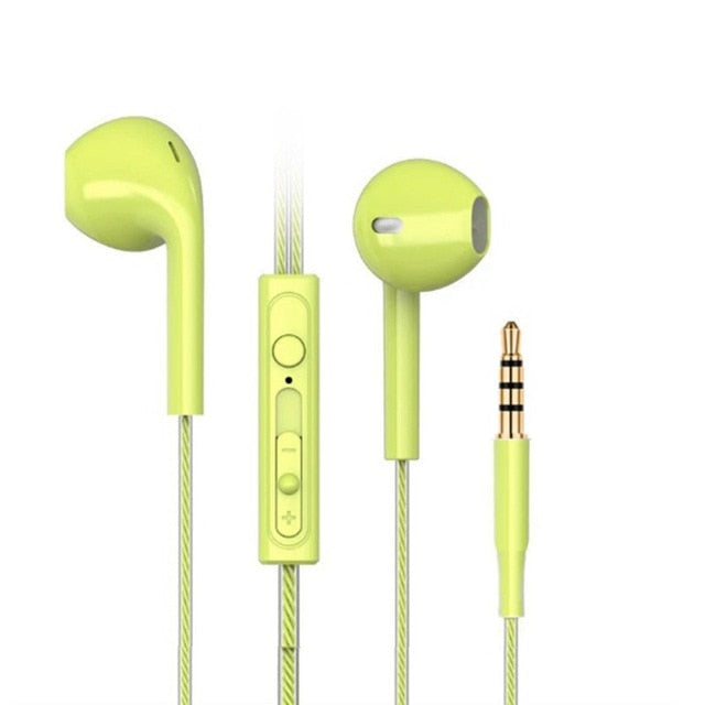 Candy Colors Wired Headphones Bass Stereo Earbuds Sports Waterproof Earphone Music Headsets for All phone’s