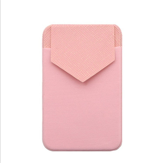 Universal Cellphone Wallet Lycra Card Holder Men Elastic Mobile Phone Wallet Credit ID Card Holder Adhesive Pocket Sticker Case