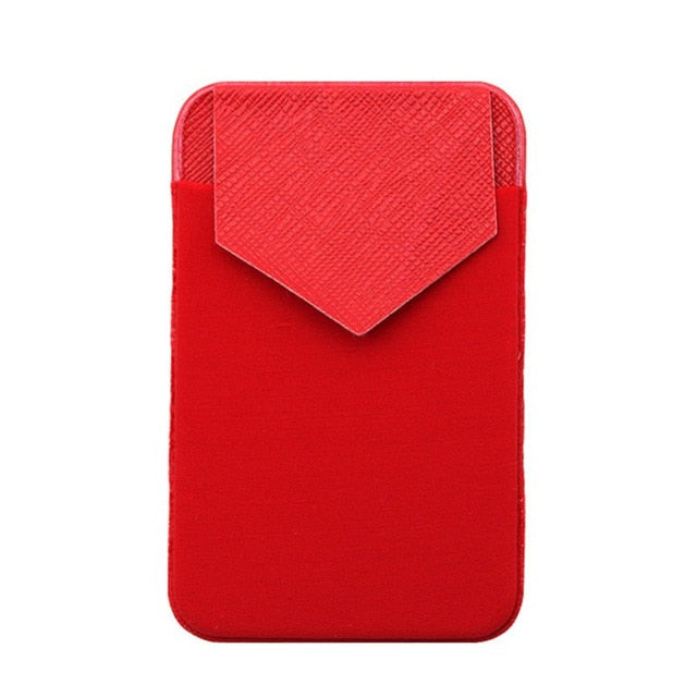 Universal Cellphone Wallet Lycra Card Holder Men Elastic Mobile Phone Wallet Credit ID Card Holder Adhesive Pocket Sticker Case