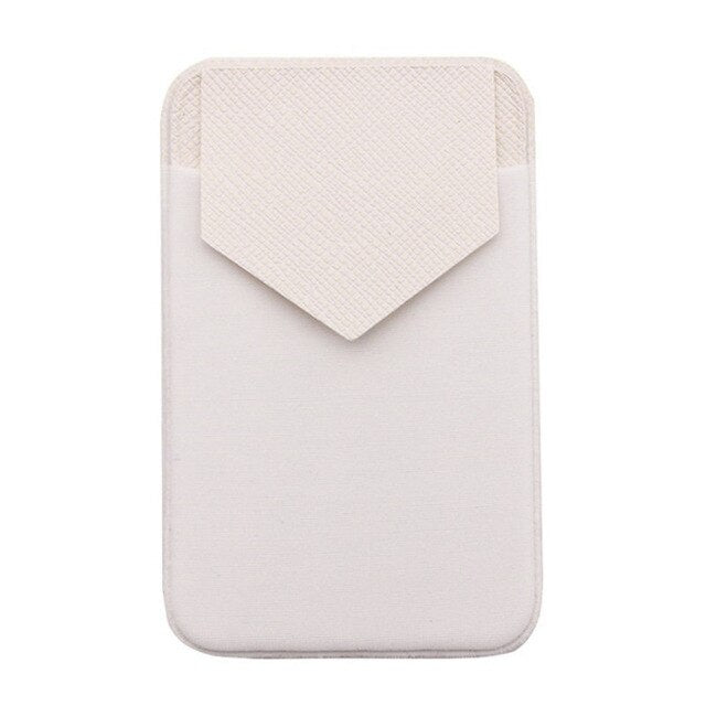 Universal Cellphone Wallet Lycra Card Holder Men Elastic Mobile Phone Wallet Credit ID Card Holder Adhesive Pocket Sticker Case