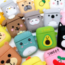 Cartoon Cute Wireless Earphone Case For AirPods 2 Silicone Charging Headphones Case for Air pods cases Protective luxury Cover