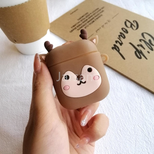 Cartoon Cute Wireless Earphone Case For AirPods 2 Silicone Charging Headphones Case for Air pods cases Protective luxury Cover