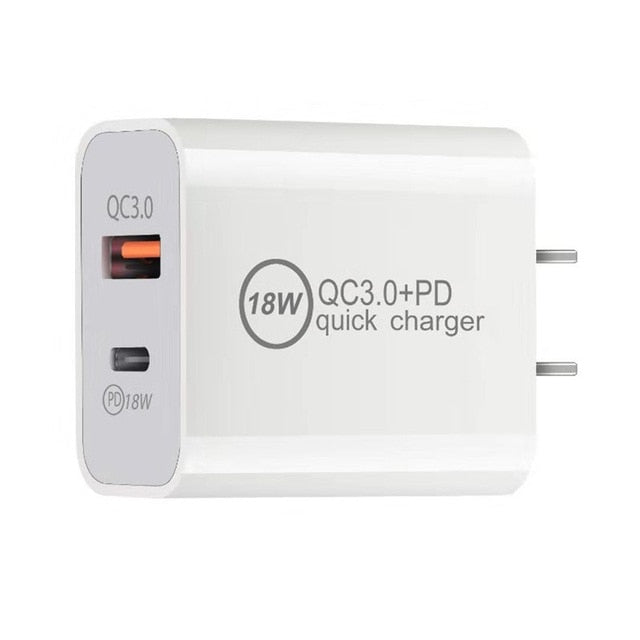 thumbnail image 2 of SS 18W Dual USB-C PD Wall Charger – White, 2 Ports, For IPhone 12 Series & More, Cable Included 2 of 5