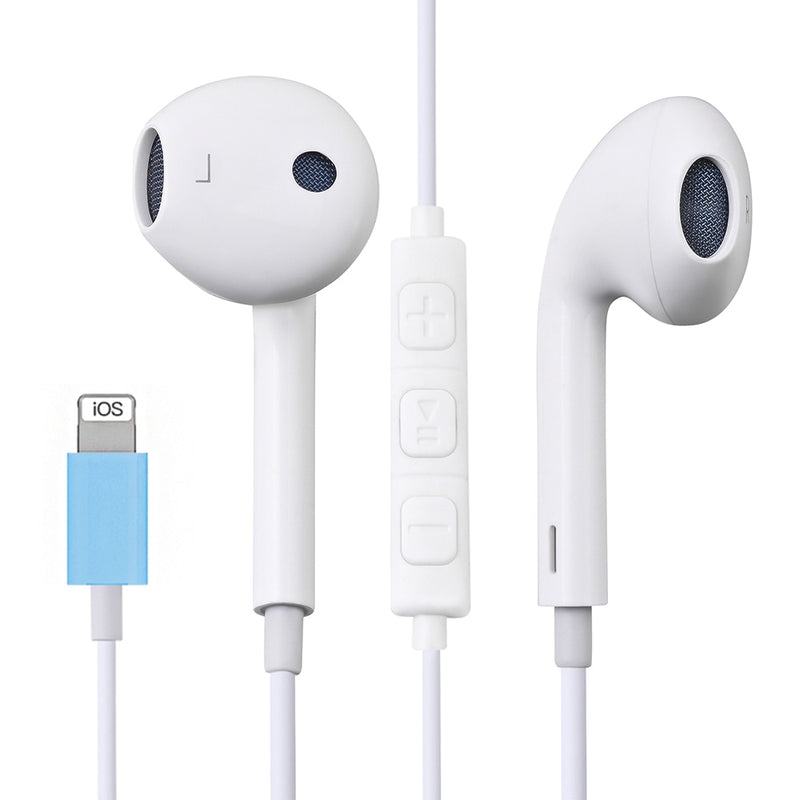 In Ear Earphone for iPhone 12 7 8 Plus XS MAX 11 Pro Max Stereo Sound Wired Earbuds with Microphone Wire Control ( Bluetooth )