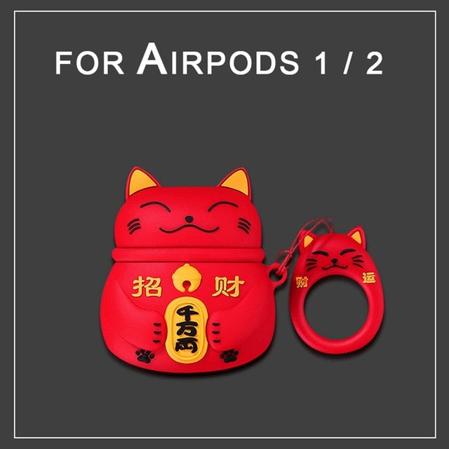 3D Earphone Case For Airpods pro 2 3 Case Silicone Cute Duck Cat Cartoon Cover For Apple Air pods Bluetooth Earbuds Earpods Case