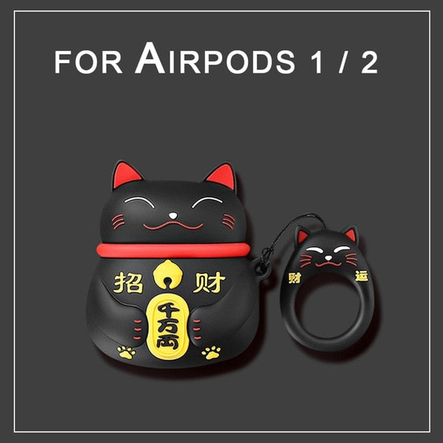 3D Earphone Case For Airpods pro 2 3 Case Silicone Cute Duck Cat Cartoon Cover For Apple Air pods Bluetooth Earbuds Earpods Case