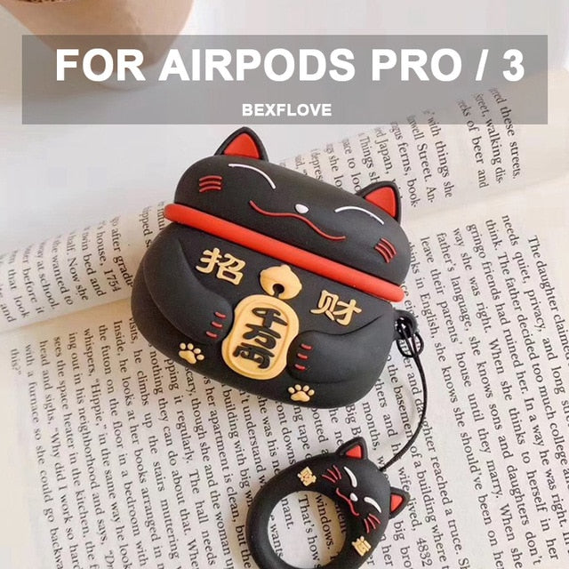 3D Earphone Case For Airpods pro 2 3 Case Silicone Cute Duck Cat Cartoon Cover For Apple Air pods Bluetooth Earbuds Earpods Case