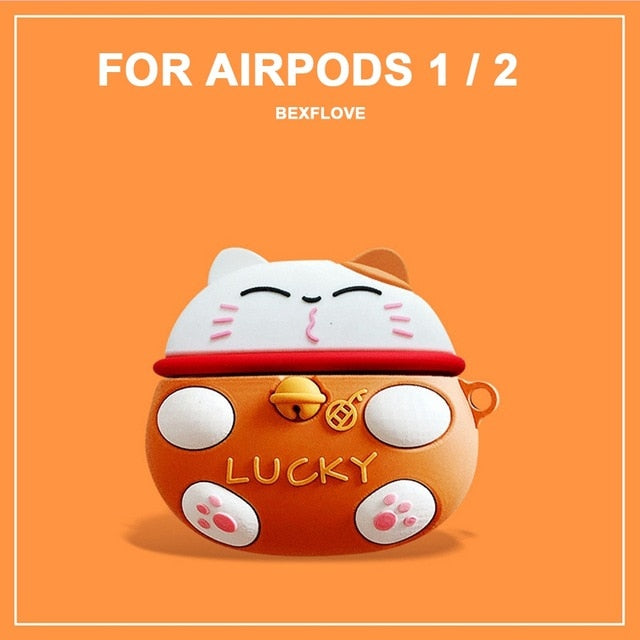 3D Earphone Case For Airpods pro 2 3 Case Silicone Cute Duck Cat Cartoon Cover For Apple Air pods Bluetooth Earbuds Earpods Case