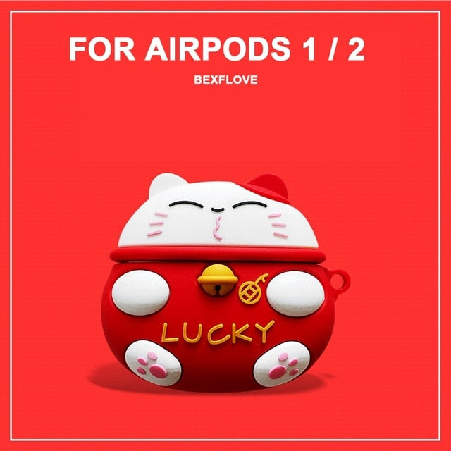 3D Earphone Case For Airpods pro 2 3 Case Silicone Cute Duck Cat Cartoon Cover For Apple Air pods Bluetooth Earbuds Earpods Case