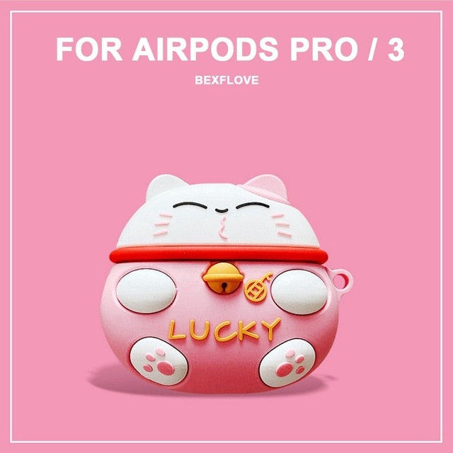 3D Earphone Case For Airpods pro 2 3 Case Silicone Cute Duck Cat Cartoon Cover For Apple Air pods Bluetooth Earbuds Earpods Case