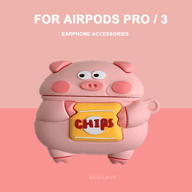 3D Earphone Case For Airpods pro 2 3 Case Silicone Cute Duck Cat Cartoon Cover For Apple Air pods Bluetooth Earbuds Earpods Case