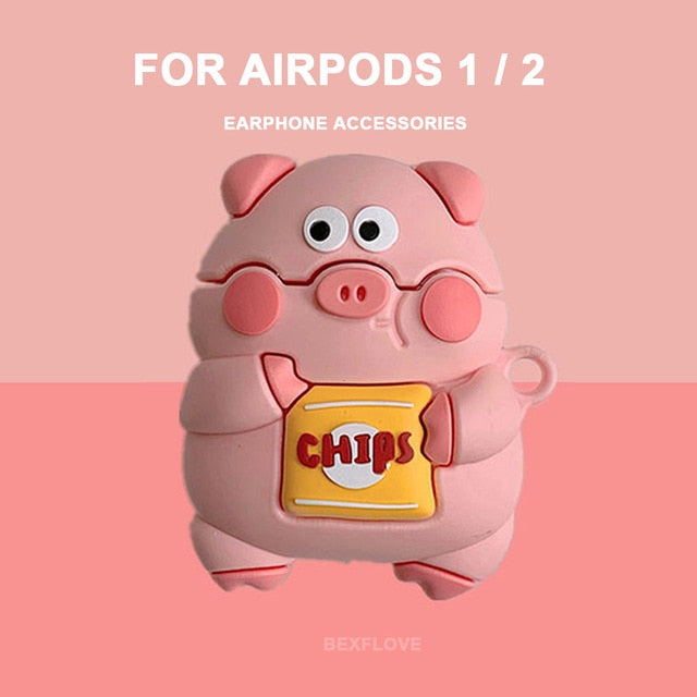 3D Earphone Case For Airpods pro 2 3 Case Silicone Cute Duck Cat Cartoon Cover For Apple Air pods Bluetooth Earbuds Earpods Case