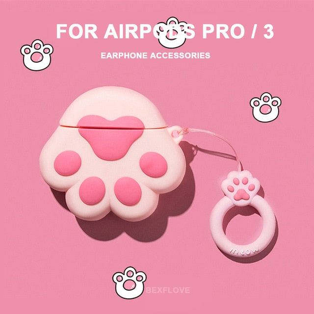 3D Earphone Case For Airpods pro 2 3 Case Silicone Cute Duck Cat Cartoon Cover For Apple Air pods Bluetooth Earbuds Earpods Case