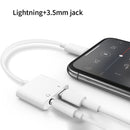 2 In 1 Headphone Adapter For iPhone 7 8 X XS 11 12 Jack Adaptador For Lightning To 3.5mm Audio Headphone Cable Charging Adapter