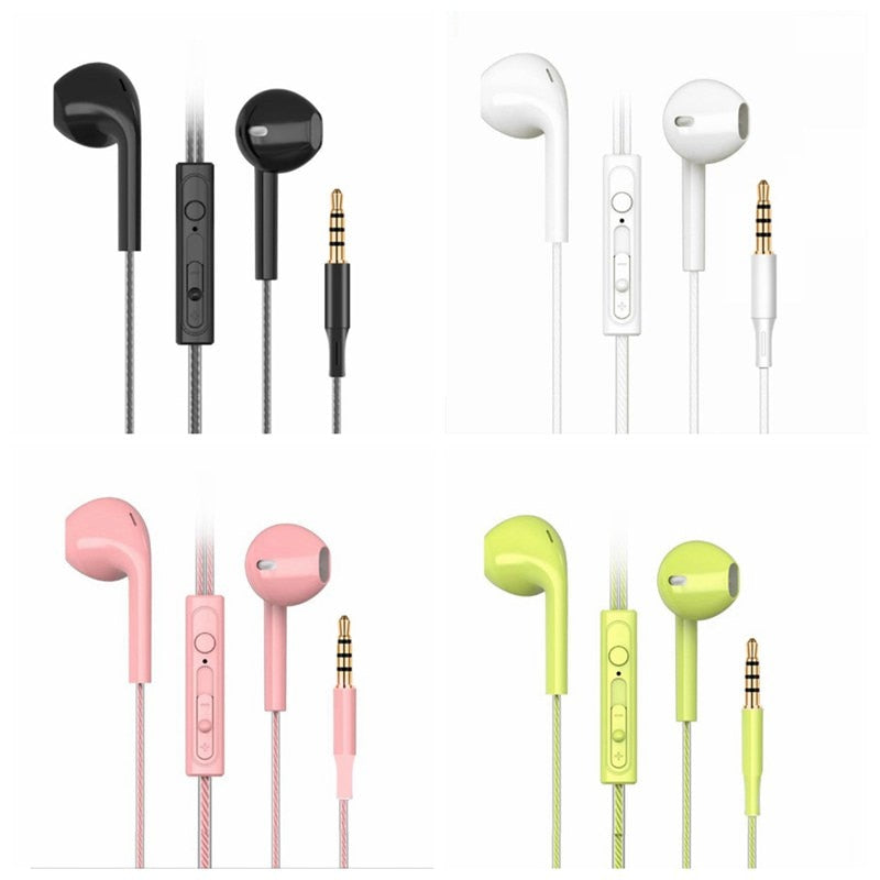 Candy Colors Wired Headphones Bass Stereo Earbuds Sports Waterproof Earphone Music Headsets for All phone’s