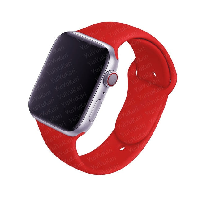 Silicone strap for apple watch band 44mm 40mm smartwatch Accessories wrist belt bracelet correa iwatch se 6 5 3 4 band 38mm 42mm