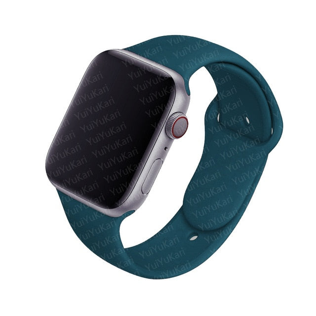 Silicone strap for apple watch band 44mm 40mm smartwatch Accessories wrist belt bracelet correa iwatch se 6 5 3 4 band 38mm 42mm