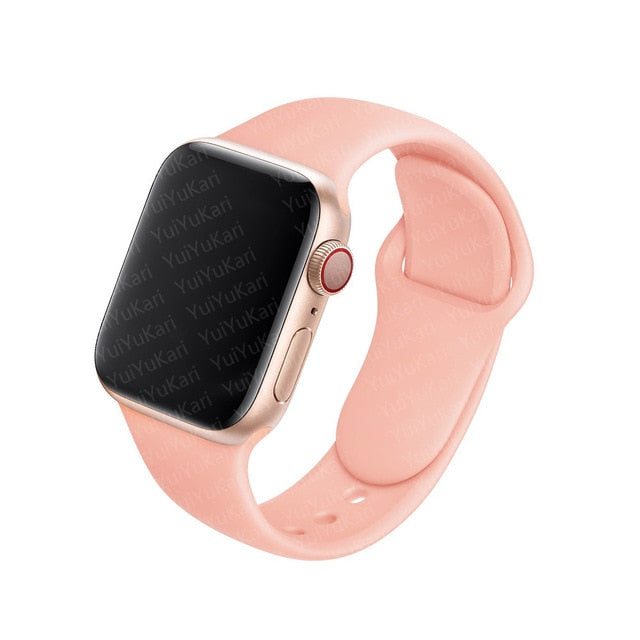 Silicone strap for apple watch band 44mm 40mm smartwatch Accessories wrist belt bracelet correa iwatch se 6 5 3 4 band 38mm 42mm