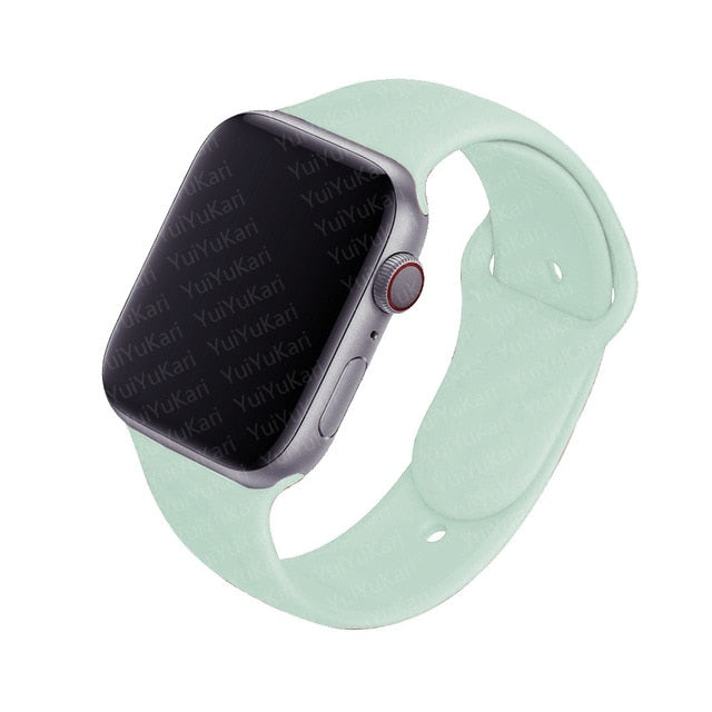 Silicone strap for apple watch band 44mm 40mm smartwatch Accessories wrist belt bracelet correa iwatch se 6 5 3 4 band 38mm 42mm